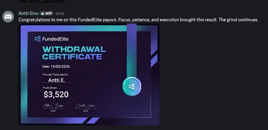 Antti eino payout certificate