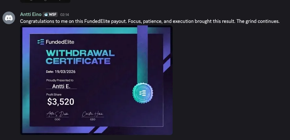 Antti eino payout certificate